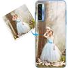 KARTXITAI Cover Personalizzata Compatibile con TCL 20L/TCL 20 Lite con Foto Testi logo,Custodia Morbido TPU Silicone Gel Trasparente Custom Case con Immagine,Testo+1 x Cinturino Universale
