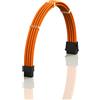 LINKUP - AVA 30cm EPS 8 (4+4) pin CPU ATX Scheda Madre Cavo di Prolunga per PC con Guaina Intrecciata per Alimentatore PSU con Pettini┃Design Robusto e Rigido┃Confezione Singola┃300mm - Arancione