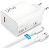 JiCghemg Caricabatterie 120W per Xiaomi 14T Pro 13T / 12T Pro con 1.5 m Cavo USB C | Caricatore rapido per Redmi Note 14/13/12 Pro+ 5G e Xiaomi 13/12/11T Pro e POCO F7 Ultra, F6, F4 GT, Redmi K60/K50 Ultra