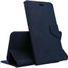 generale compatibile per WIKO UPULSE LITE (5.2) Copertura CUSTODIA cover STAND flip LIBRO gel silicone tpu MORBIDA portafoglio eco pelle MAGNETICA porta carte (BLU EFFETTO JEANS)