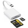 Vancle Lettore di schede SD USB C, USB-C a SD Micro SD MS, compatibile con iPhone 16 15 Serie, Samsung Galaxy Serie, iPad Pro/iPad Air (bianco)