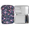 MoKo Borsa per tablet 9-11 pollici con tasca | Compatibile con iPad Air 11 M4, iPad Pro 11 M5, iPad A16 e Galaxy Tab S9/S8 11 pollici, indaco floreale