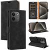 LACAE Cover a Libro per Xiaomi Redmi Note 17 Pro Max | Custodia con 4 Slot per Carte, Protezione RFID, Pelle PU, Chiusura Magnetica e Supporto, Black