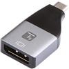Techly 362442 Adattatore Convertitore da USB-C™ a DisplayPort Nero/Argento