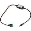 Generisch Cavo di ricarica da 2 pin a USB C, CC 12 V 24 V su 5 V 15 W | Cavo convertitore di tensione per elettronica portatile e ventola con uscita 3A per pannello solare auto