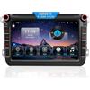 CAWELL Autoradio per VW Golf 5 6 T5 Polo Sharan Passat Tiguan, autoradio doppio DIN CAWELL con 4G/navigazione/Bluetooth 8 pollici 4+64G
