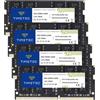 Timetec 64GB KIT(4x16GB) DDR4 2400MHz (PC4-2400T) PC4-19200 SODIMM RAM per laptop, mini PC e computer All-in-One - Non-ECC Unbuffered, 260 pin, 1,2V CL17 modulo di memoria
