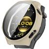 CZhkg TPU Cover per Huawei Watch GT7 Pro 46mm Case, TPU Pellicola Temperata Protettivo Cover, Copertura Resistente all Usura Shell Case per Huawei Watch GT7 Pro 46mm (Beige)