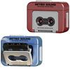 Générique 2 portachiavi con registratore a cassetta vintage - mini lettore di cassette retrò registrabile in plastica con musica - decorazione retrò per chiavi, borsa per il telefono, deposito bagagli