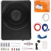 Realdio Subwoofer Auto Amplificato Sottosedile, 800W RMS, 1000W Max, 12V | Design Sottile con Amplificatore Integrato, Filtro Passa Basso, 20Hz-200Hz, Fase 0-180°, Bass Boost 0-18dB, RCA