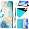 Rnrieyta Miagon Colorato Portafoglio Cover per Samsung Galaxy S25 Ultra,Custodia Farfalla Animale Fiore Pelle PU Flip Portafogli Protezione Completa Slot per Scheda Funzione di Supporto