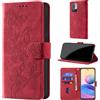 CaseGla Cover per Xiaomi Redmi Note 10 5G / Poco M3 Pro 5G, Rosso | Blocco RFID, Portafoglio Pelle PU, Flip Libro, Porta Carte, Magnetica Libretto, Antiurto Protezione Completa