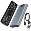 TEKFUSE Case SSD M.2 NVMe USB C 3.2 Gen2 10Gbps, UASP M-Key 2230-2280, No SATA | Compatibile con B+M Key; Alloggiamento in Lega Termica; Supporta TRIM e S.M.A.R.T.; per Windows, macOS, Linux; Cavo Incluso