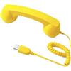 ReachMall Cornetta Retro per usb-c per Cellulare Audio Chiaro Cornetta(Yellow) | Design nostalgico, audio per cristallino, connettore per usb-c per attivo, compatibile per ios per android, riduzione rumore