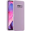 HULLIN Custodia per Telefono in Silicone Colorato, Adatta per Samsung Galaxy S10e (5.8) - Erba Viola