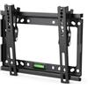 FLM SYSTEM Supporto TV da Parete 14-50 Pollici - Staffa TV Universale Inclinabile 15°, VESA 75x75 fino a 200x200 mm, Portata 25 kg, Supporto Televisore LED LCD con Livella
