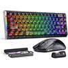 ATTACK SHARK R68 HE Tastiera da gioco con cavo e mouse wireless R11 ULTRA | Fibra di Carbonio, 8000Hz Rapid Trigger, 0,005mm RT Accuracy, 49g SUPERLIGHT Mouse, Ink