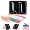 BABG Custodia con tastiera per iPad Air 33 cm (M3/M2) e iPad Pro 13 (M5/M4), iPad Pro 12,9 (6a/5a/4a/3a generazione) custodia con tastiera, girevole a 360°, touchpad, retroilluminato, ricarica a