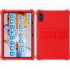 FKQLH Custodia Silicone Morbido Skin Leggero Custodia Protettiva per Bambini Supporto Cover per UMIDIGI G3 Tab/UMIDIGI G2 Tab/UMIDIGI G1 Tab 10.1 Tablet, Rosso