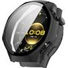 CZhkg TPU Cover per Huawei Watch GT7 Pro 46mm Case, TPU Pellicola Temperata Protettivo Cover, Copertura Resistente all Usura Shell Case per Huawei Watch GT7 Pro 46mm (Nero 1)