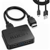 TEKFUSE Splitter HDMI 1 Ingresso 2 Uscite 4K, per PS5 Xbox TV, Amplificatore 30m | Retrocompatibile HDMI 1.0-1.4; Supporta 3D; Audio DTS-HD, Dolby TrueHD; HDCP 1.2; Compatto 100x60x25mm