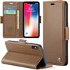 Phernykas Custodia a Libro Portafoglio per iPhone X & iPhone XS, RFID | 3 Slot - Per Pendolarismo, Flip Cover Doppia Fibbia Magnetica, Pelle PU Anti-Macchia, Supporto, Lavoro, Telefono Libretto