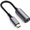 Zolara Adattatore da DC a USB C, DC 5,5 x 2,1 mm femmina a USB C maschio, potenza 140 W, adattatore corto 17 cm con treccia in nylon, PVC, 5 V, 9 V, 20 V, per ufficio, ingegneria e tablet e laptop
