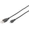 Digitus 1.8m, USB2.0-A/USB2.0 micro-B cavo USB 1,8 m USB A Micro-USB B Nero