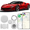 CMINGKEJI GPS Tracker per Auto, Localizzatore GPS per Auto, Air Tracker GPS Android e iOS senza Abbonamento, Autonomia Ultra Lunga, IP68 Impermeabile, Super Magnetico Smart Tag per Moto, Bici (Bianco)