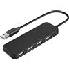 Generico USB Splitter - 4 In 1 USB Hub Docking Station | Laptop Expansion Adapter | 4 In 1 USB Splitter Hub with USB 2.0, USB 3.0 and Type C 3.0 Options, ABS Laptop Expansion Dock for File Transfer and Multipl