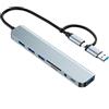 MEIRIYFA Hub USB C 8 in 1 USB splitter adattatore multiporta per laptop | Hub USB 8 in 1 con lettore di schede SD/TF, 1 x USB 3.0, 3 x USB 2.0, 1 x USB C e jack audio da 3,5 mm