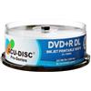 Acu-Disc DVD+R DL 8,5 GB 240 min 8x Dual Layer - Dischi bianchi stampabili a getto d'inchiostro, hub completo stampabile, supporti registrabili a doppio strato per duplicazione e produzione video (25)
