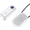 Helilyco Videocamera magnetica, obiettivo grandangolare per bicicletta Dashcam, videoregistratore portatile (bianco)