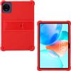 AKNICI Custodia Silicone per TECLAST P50T / TABWEE T50 Tablet 11 Pollici, Protettiva Cover con Supporto Integrato, Rosso