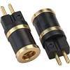 okcsc Adattatore da 0,78 mm a 2 pin maschio a MMCX femmina IEM | Connettore audio HiFi senza perdita placcato oro 24K, funziona per cavo MMCX collegato con KZ ZS10 Pro/ZSX/ZAX CCA C10/CA16