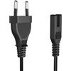 Mugust Cavo di Alimentazione Elettrico Spina Tipo C Europlug a Presa C7 Cavo Euro per Piccoli Elettrodomestici Euro 8 TV Blu-Ray Alimentatori, 3m