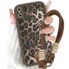 Yirlbey Cover con Cordino Orologi per iPhone X/iPhone XS 5,8, Silicone Custodia con Aesthetic Leopardata Mucca Marrone Disegni, Antiurto Protettiva Case con Tracolla Collana per catena iPhone XS