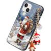 Yirlbey Natale Cover con Cordino Catena per iPhone 15 Santas, Morbido Silicone Custodia con Christmas Aesthetic Alce Xmas Disegni, Antiurto Protettiva Case con Tracolla Collana iPhone 15 6,1