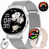 FITFLEX Smartwatch Donna, Display HD da 1,32 Pollici, IP68, Argento