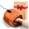 WISFISSH - Tappetino per mouse riscaldato, scaldamani, 3 temperature e timer, tappetino per mouse con supporto ergonomico per il polso, accessorio universale per scrivania per computer, arancione