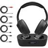 Retekess TA010 Cuffie per TV, Cuffie Wireless per TV | Per Anziani, Nessuna Latenza, 2.4G, Compatibilità con Diverse Interfacce, Lunga Durata Della Batteria, Base di Ricarica