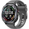 TIMU Smartwatch Uomo, 1,45 HD Orologio Smartwatch Uomo con Chiamata Bluetooth 5.3, 114+ Modalità Sportive, Sonno/Cardiofrequenzimetro/Contapassi, IP68 impermeabile Smart Watch per Android iOS, Grigio