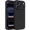 Captor Cover per iPhone 18 Pro Max, Custodia Colorata in Silicone Liquido, Antiurto, Flessibile (Nero)