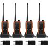 Retevis C65B Walkie Talkie Professionali IP67, Ricetrasmittenti a Lungo Raggio, Batteria Ricaricabile da 1800 mAh, Chiamata di Gruppo, Woki Toki Alta Potenza per la Costruzione (4 Pacchetti)
