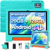 ZIOVO Tablet 10 Pollici Android 14 Tablet Bambini, 20GB RAM+128GB ROM(TF 1TB),WiFi6 Tablet in Offerta, Widevine L1/Octa-Core/BT 5.0/8+5 MP/6000mAh/Tablet per Bambini,Tablet con EVA Caso - Verde