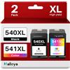 Halloya 540XL 541XL Nero e Colore Cartucce d'inchiostro PG-540XL CL-541XL | Compatibile con Canon Pixma TS5150 MG3600 MG3650S MG3650 MG4250 MX475 TS5100 MG3150 MG3500 MG4200 MX535