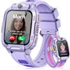 NAIXUES Smartwatch Bambini con GPS e Chiamate, SOS, Sistema di Sicurezza/IP68 Viola | Orologio Smartwatch Bambini, Videochiamata HD, Modalità Scuola, Chat Famiglia e Amici, Blocco delle Chiamate Sconosciute