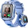 NAIXUES Smartwatch Bambini con GPS e Chiamate, SOS, Sistema di Sicurezza, IP68, Blu | Orologio Smartwatch Bambini, Videochiamata HD, Modalità Scuola, Chat Famiglia e Amici, Blocco delle Chiamate Sconosciute