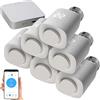 revolt termostati elesion: Set da 6 Termostati per radiatori con gateway WLAN, Bluetooth 4.0, Display LED (termostato per radiatore WiFi, termostato elettronico radiatore, gelo)