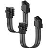 GELRHONR cavo prolunga PCIe 8 pin 18AWG 90 su,15cm,2pz (Sinistra) | 90 gradi per evitare danni al cavo, estensione di alimentazione GPU RTX4080 4090 RX7900, cablaggio pulito case PC